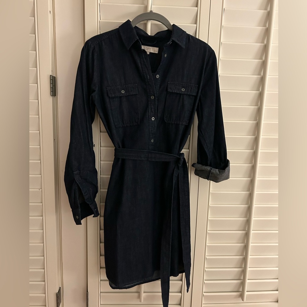 LOFT denim dress XSP